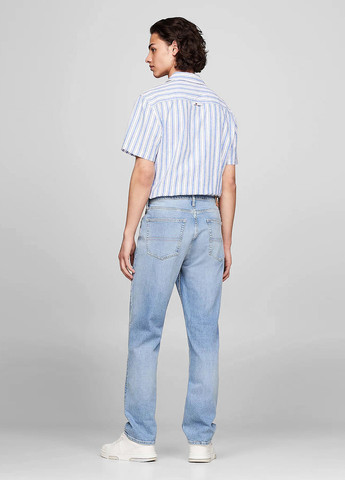 Голубые демисезонные зауженные джинсы Tommy Jeans