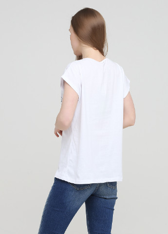 Белая летняя футболка Frekans