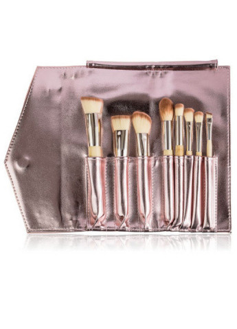 Комплект кисточек для макияжа из 8 инструментов в розово-серебристом клатче MB-296 MaxMar (254844062)