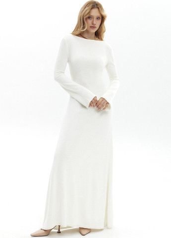 Молочное кэжуал платье Gepur однотонное