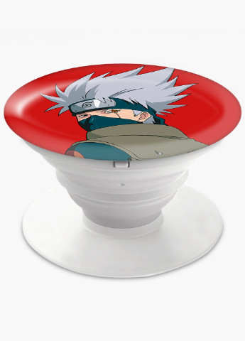 Попсокет (Popsockets) тримач для смартфону Гатаке Какаши Наруто (Hatake Kakashi) (8754-2820) Чорний MobiPrint (221548612)