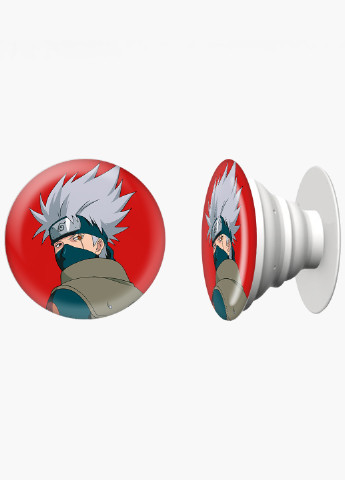 Попсокет (Popsockets) тримач для смартфону Гатаке Какаши Наруто (Hatake Kakashi) (8754-2820) Чорний MobiPrint (221548612)