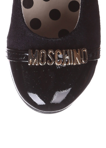 Черные туфли без каблука Moschino