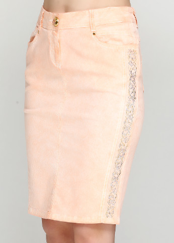 Персиковая кэжуал с абстрактным узором юбка Sassofono карандаш