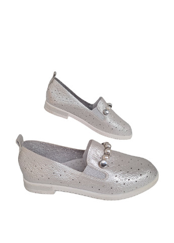Детские серебряные кэжуал туфли на низком каблуке Yalike для девочки