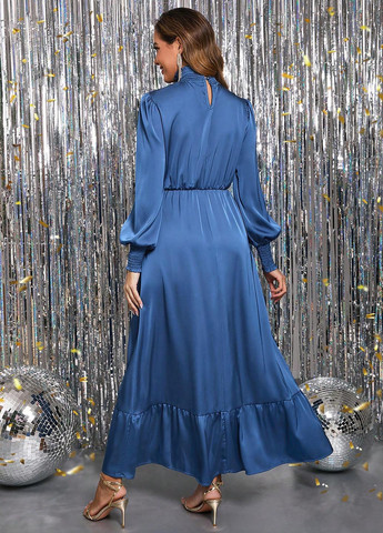 Синя святковий, вечірня сукня SHEIN однотонна