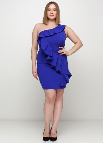 Синя коктейльна сукня футляр Morgan однотонна