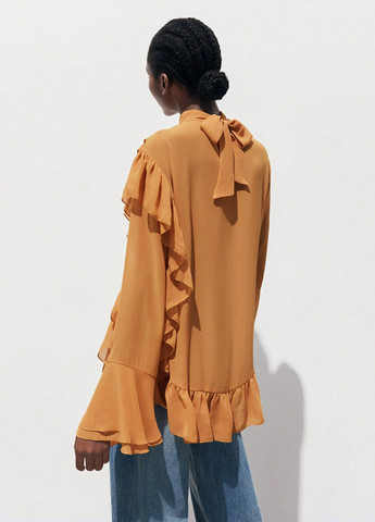 Світло-оранжева блуза SHEIN