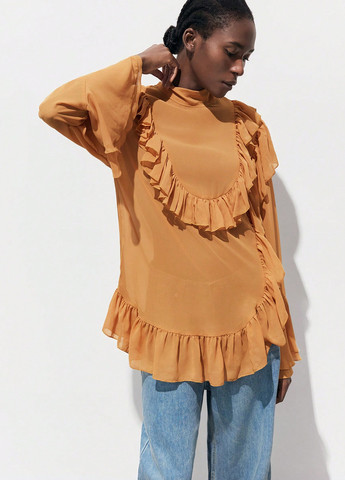 Світло-оранжева блуза SHEIN