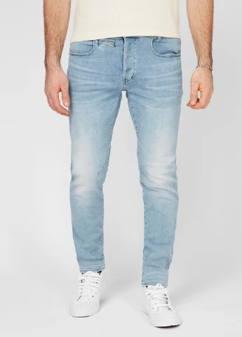 Голубые демисезонные зауженные джинсы G-Star Raw