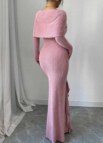 Рожева вечірня, кежуал сукня сукня светр SHEIN однотонна