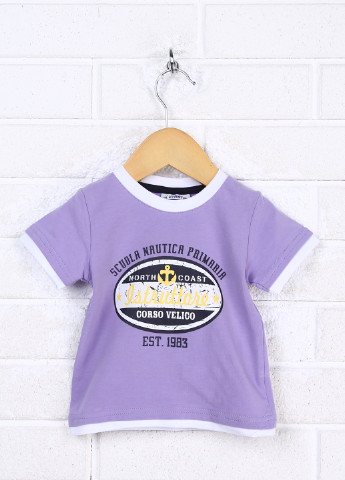 Фиолетовая летняя футболка с коротким рукавом Primigi