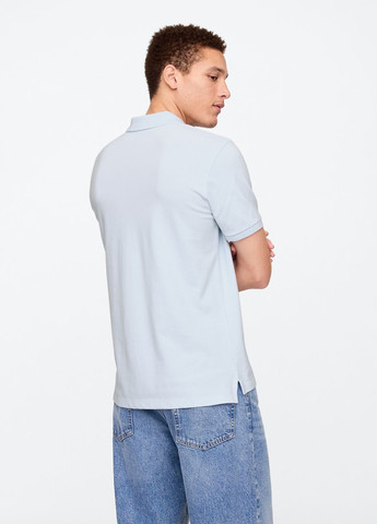 Голубой футболка-поло для мужчин Gap однотонная