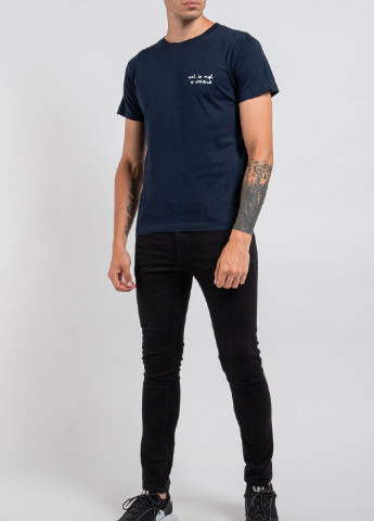 Темно-синяя темно-синяя футболка с принтом Ko Samui