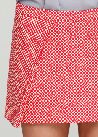 Красная кэжуал с орнаментом юбка Patrizia Pepe мини