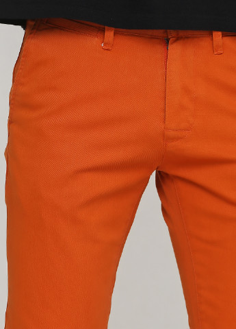 Оранжевые кэжуал демисезонные прямые брюки Quiksilver