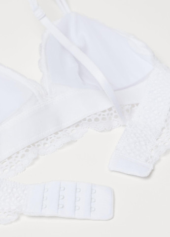 Білий тріенджел бюстгальтер H&M без кісточок поліамід
