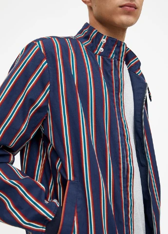 Темно-синя демісезонна вітровка Pull & Bear