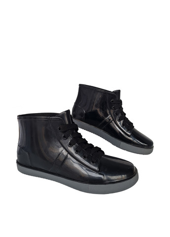 Черные резиновые ботинки No Brand