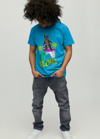 Світло-синя футболка чоловіча YAPPI