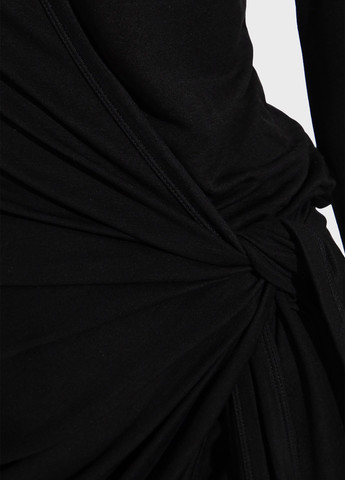 Чорна кежуал сукня на запах, сукня-сорочка Diesel однотонна