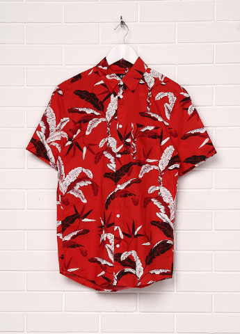 Красная кэжуал рубашка с цветами H&M