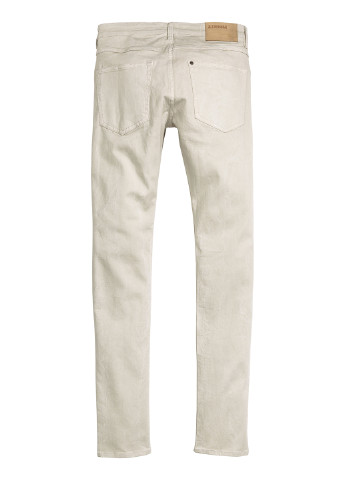 Светло-бежевые демисезонные скинни джинсы H&M