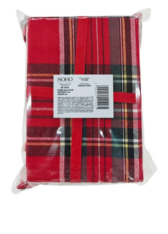 Рушник (2 шт.), 40х60 см Soho клітинка червоний