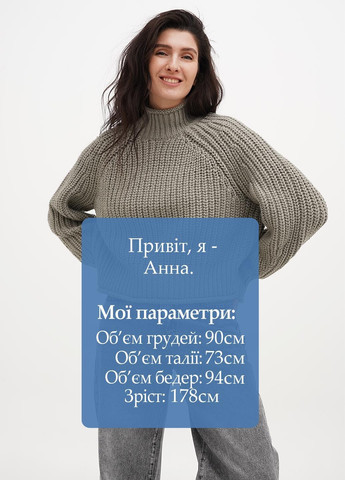 Сіро-бежевий зимовий светр H&M