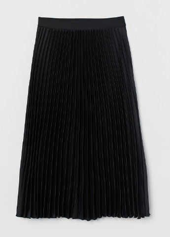 Черная кэжуал юбка H&M плиссе