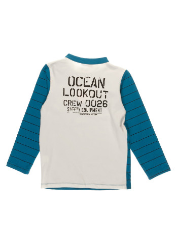 Синий демисезонный кэжуал лонгслив Mackays в полоску