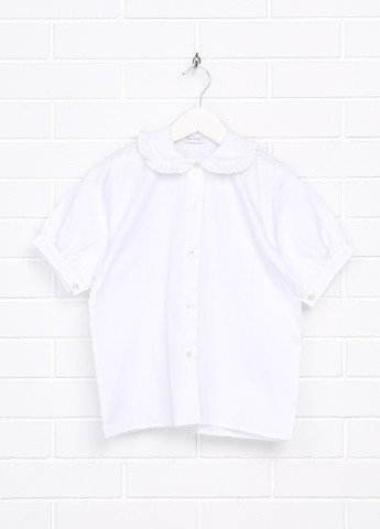 Белая блузка с коротким рукавом De Stales летняя