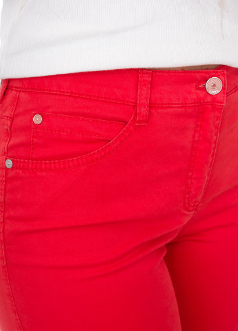 Красные кэжуал демисезонные зауженные брюки Brax
