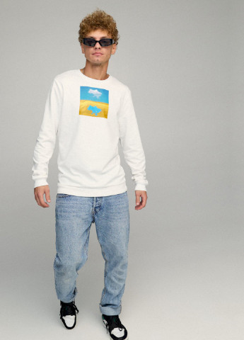 Білий свитшот мужской basic /no flis/ YAPPI малюнок (254557621)