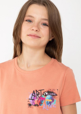 Коралловая летняя футболка Reporter Young