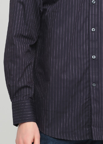 Темно-фиолетовая кэжуал рубашка в полоску F&F