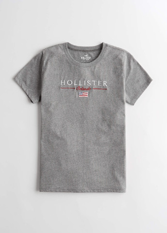 Молочная летняя футболка Hollister