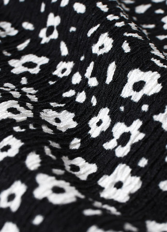 Комбинезон C&A комбинезон-брюки цветочный чёрно-белого кэжуал полиэстер