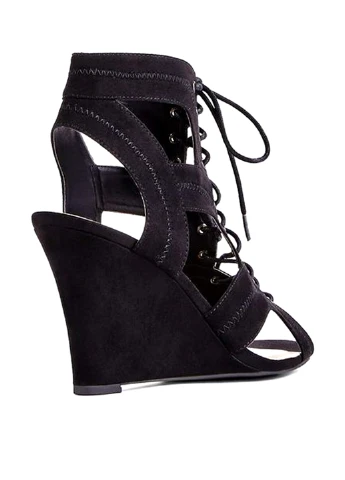 Черные босоножки JustFab на шнурках