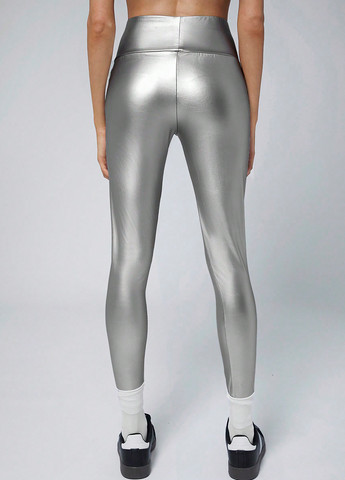 Серебряные демисезонные леггинсы SHEIN