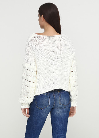 Белый демисезонный пуловер пуловер Italy Moda