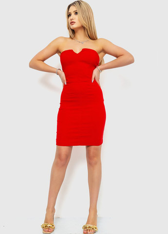 Червона коктейльна сукня з відкритими плечима Ager однотонна