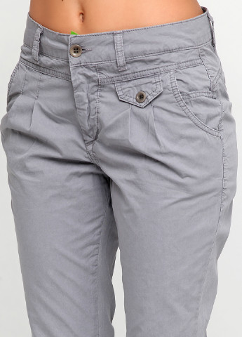 Светло-серые кэжуал демисезонные зауженные брюки Cipo & Baxx