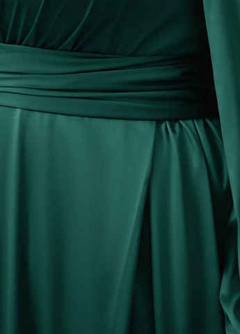 Темно-зелена кежуал сукня кльош SHEIN однотонна