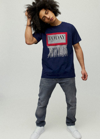 Темно-синяя футболка мужская YAPPI