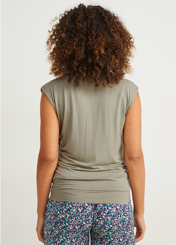 Мятная блуза на запах на запах C&A