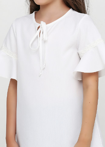 Молочная однотонная блузка Top Hat Kids летняя