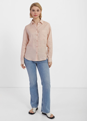 Пудровая кэжуал рубашка однотонная Braska
