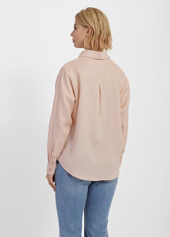 Пудровая кэжуал рубашка однотонная Braska