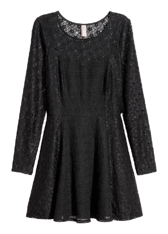 Черное кэжуал платье H&M однотонное